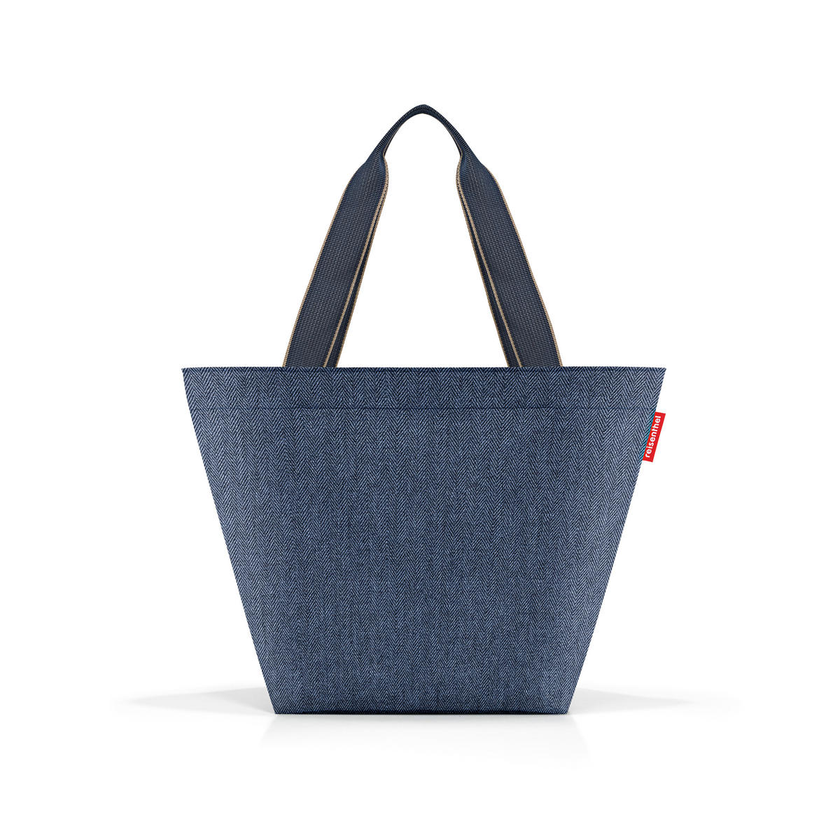 KABELKA SHOPPER tmavomodrá - čierna/biela, Basics, textil (51/30,5/26cm) - Reisenthel