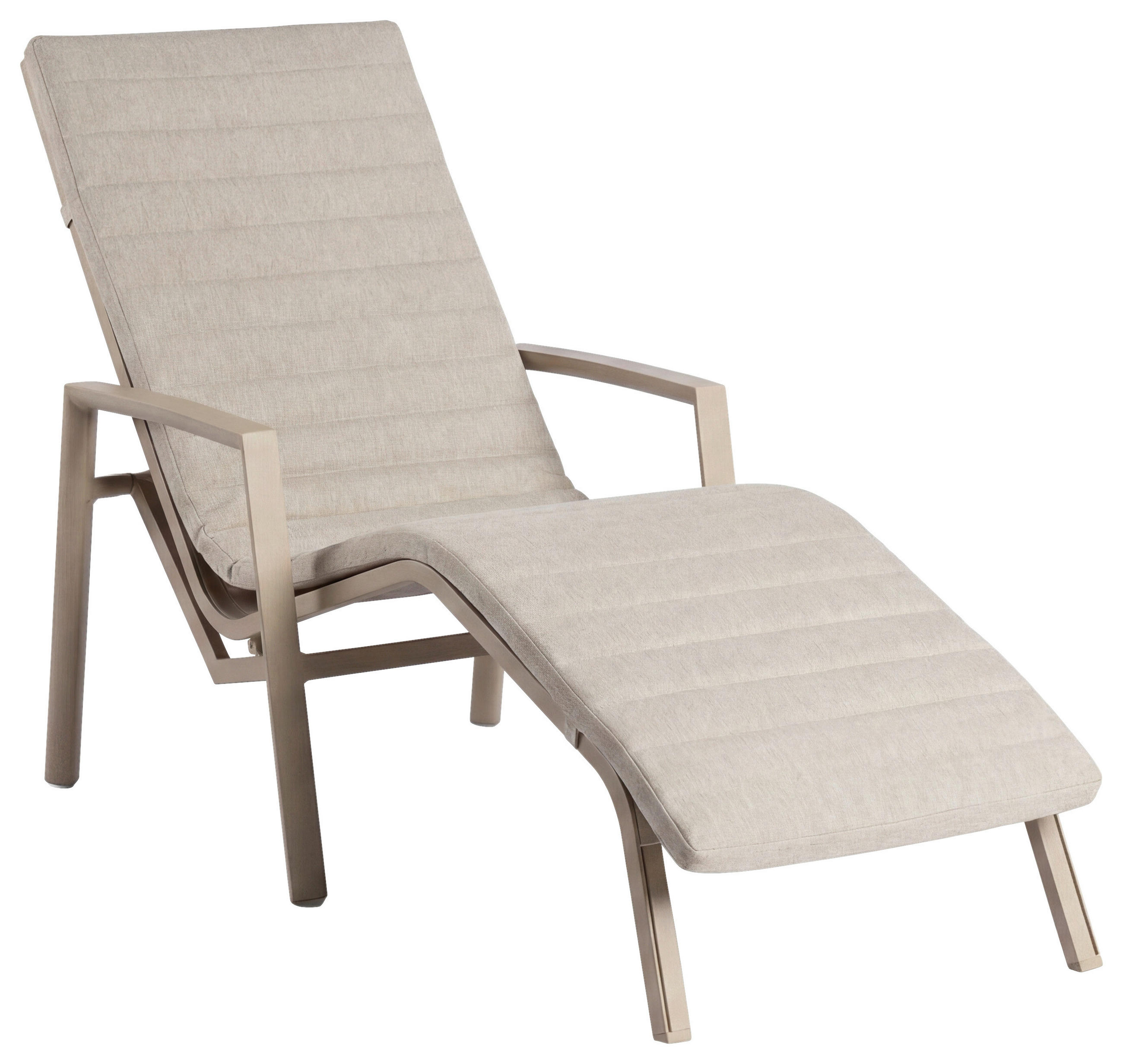 GARTENLIEGE  - Champagner, Basics, Textil/Metall (180/55/69cm) - Tierra Outdoor