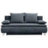 BOXSPRINGSOFA Flachgewebe Anthrazit  - Anthrazit/Silberfarben, MODERN, Holz/Textil (208/100/106cm) - MID.YOU