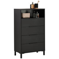 HIGHBOARD INOVA  in 60/94,4/33 cm  - Anthrazit/Schwarz, Basics, Holzwerkstoff/Kunststoff (60/94,4/33cm) - home24