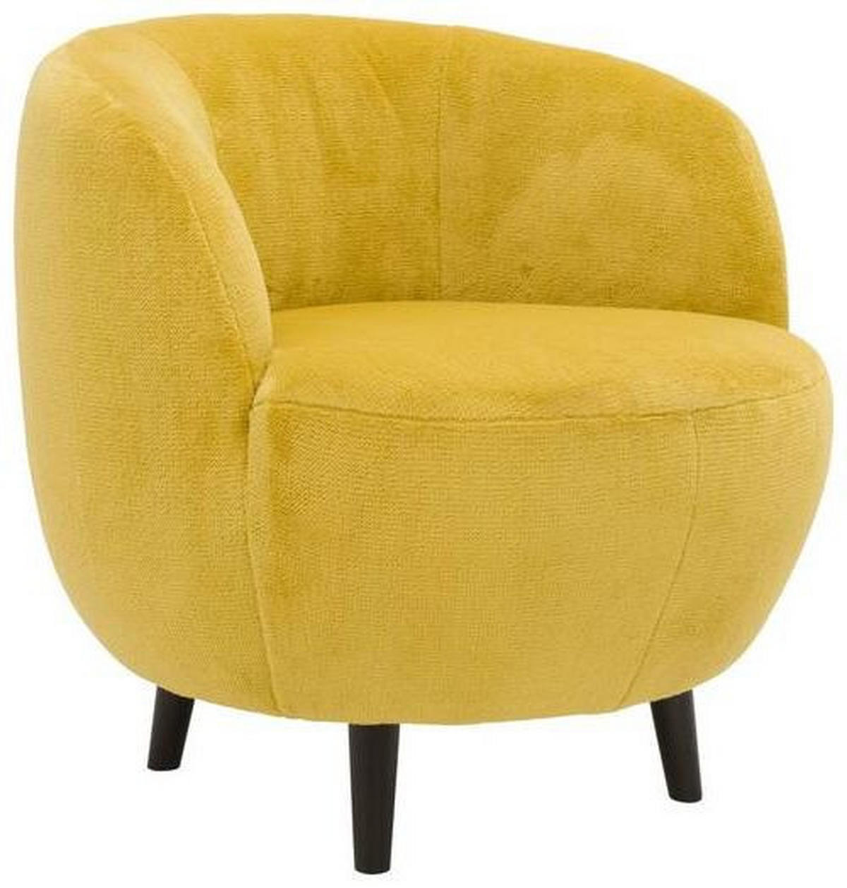 SESSEL Webstoff Gelb    - Gelb/Schwarz, Design, Holz/Textil (72/72/76cm) - LOOKS by W.Joop