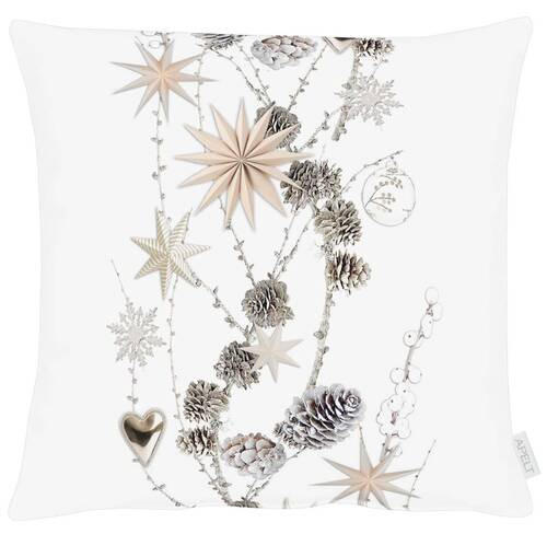 KISSENHÜLLE Winterwelt 46/46 cm  - Weiß, Basics, Textil (46/46cm) - X-Mas