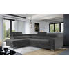 ECKSOFA Anthrazit Samt  - Anthrazit/Silberfarben, Design, Textil/Metall (205/278cm) - MID.YOU