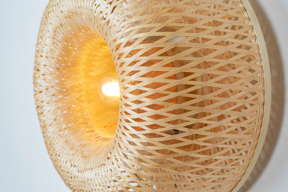 VÄGGLAMPA Good & Mojo 35/15 cm   - naturfärgad, Basics, naturmaterial (35/15cm) - Good & Mojo