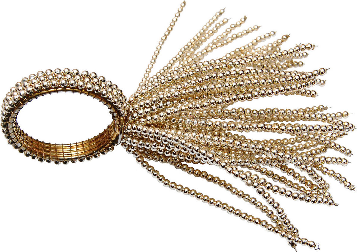 SERVIETTENRING    - Goldfarben, Basics, Glas/Kunststoff (15cm) - Ambia Home