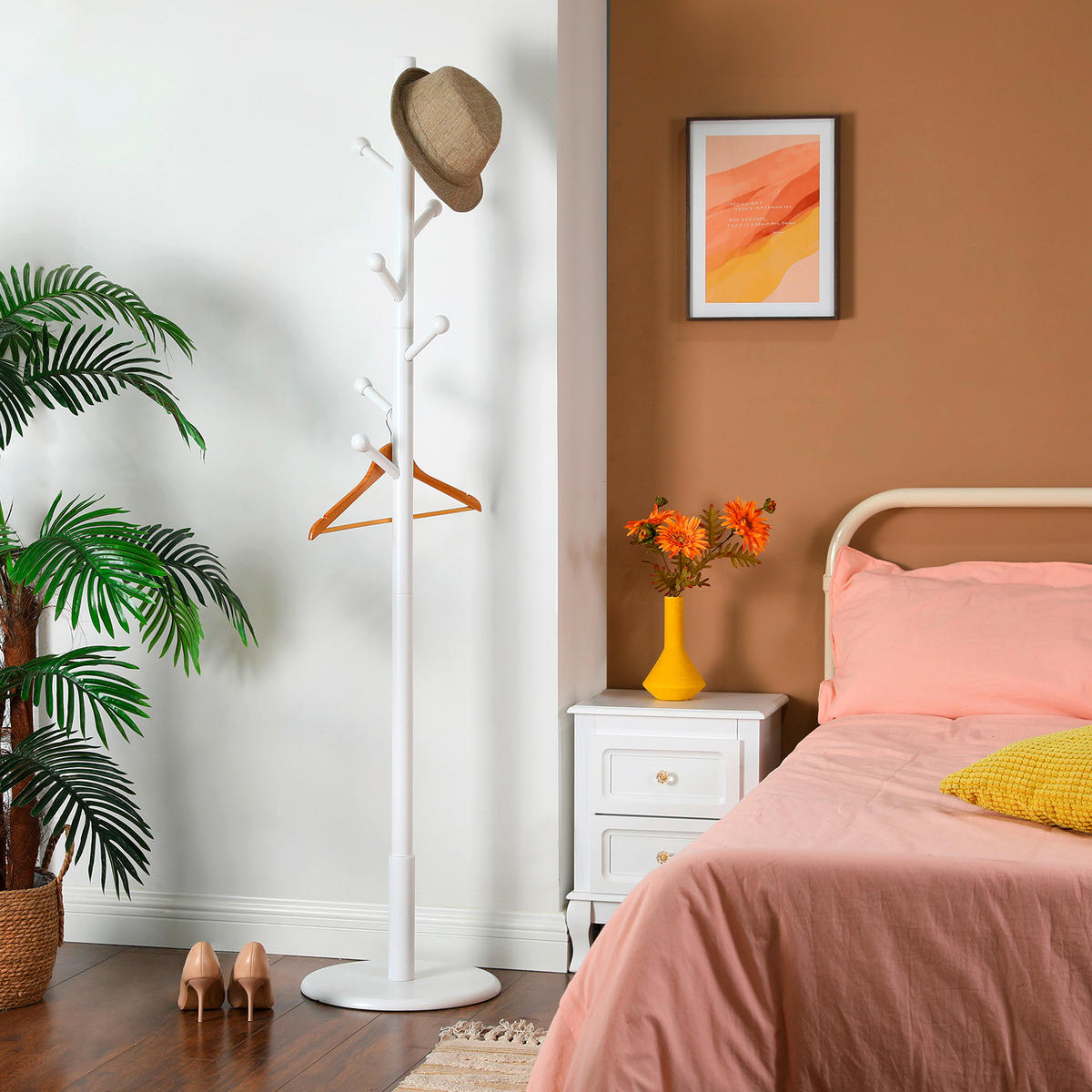 GARDEROBENSTÄNDER in Weiß 38/175/38 cm   - Weiß, Trend, Holz (38/175/38cm) - Boxxx
