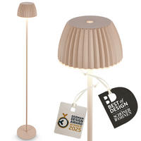 AKKU-STEHLEUCHTE 19/123,5 cm    - Beige, Basics, Kunststoff/Metall (19/123,5cm)