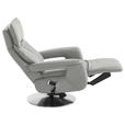 RELAXSESSEL in Leder Silberfarben - Edelstahlfarben/Silberfarben, Design, Leder/Metall (78/112/85cm) - Cantus