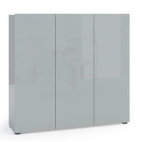 SCHUHSCHRANK Grau  - Schwarz/Grau, Design, Holzwerkstoff/Kunststoff (120/115/34cm) - Xora