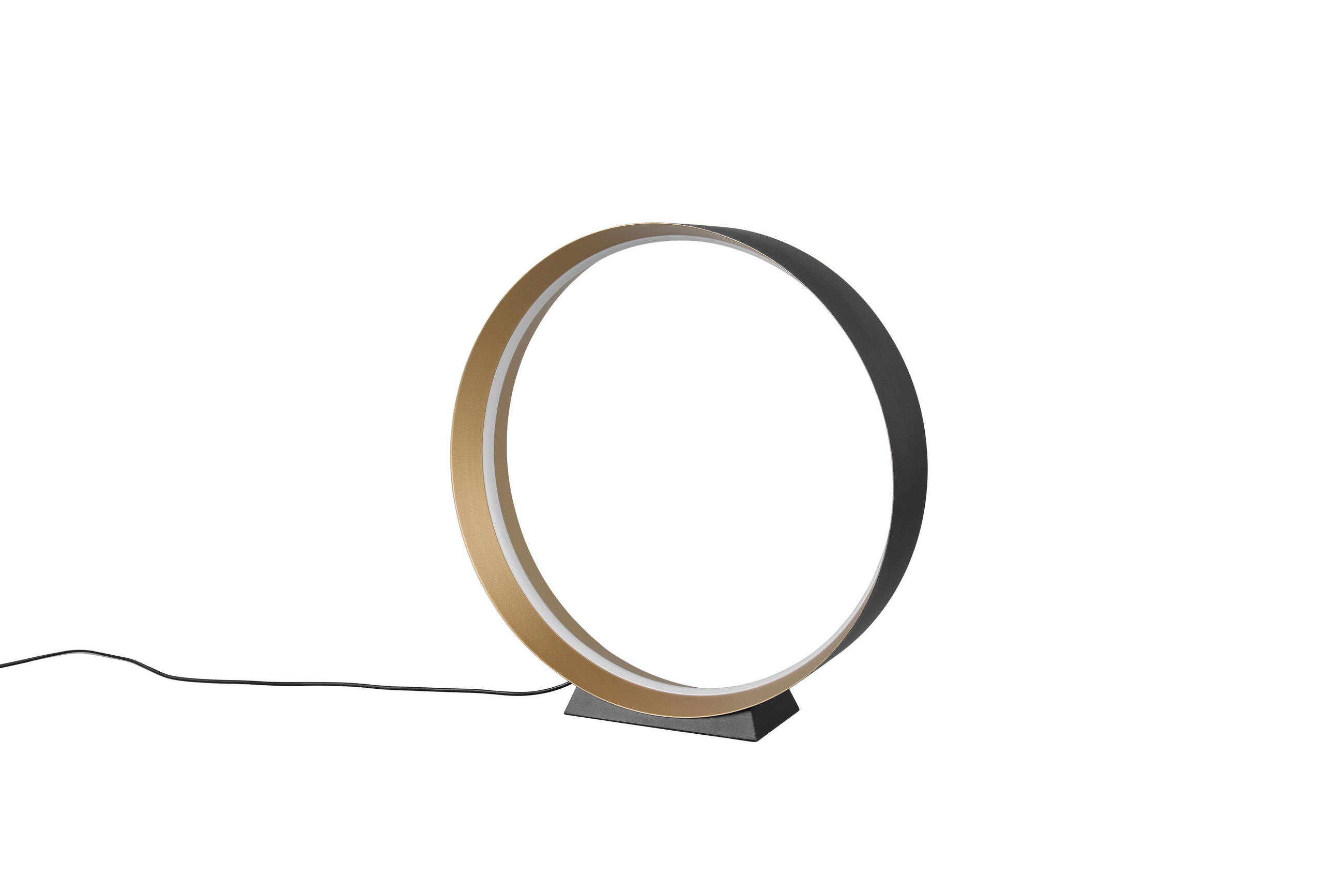 LED-TISCHLEUCHTE Musterring 45/46 cm   - Goldfarben/Schwarz, Design, Metall (45/46cm) - Musterring