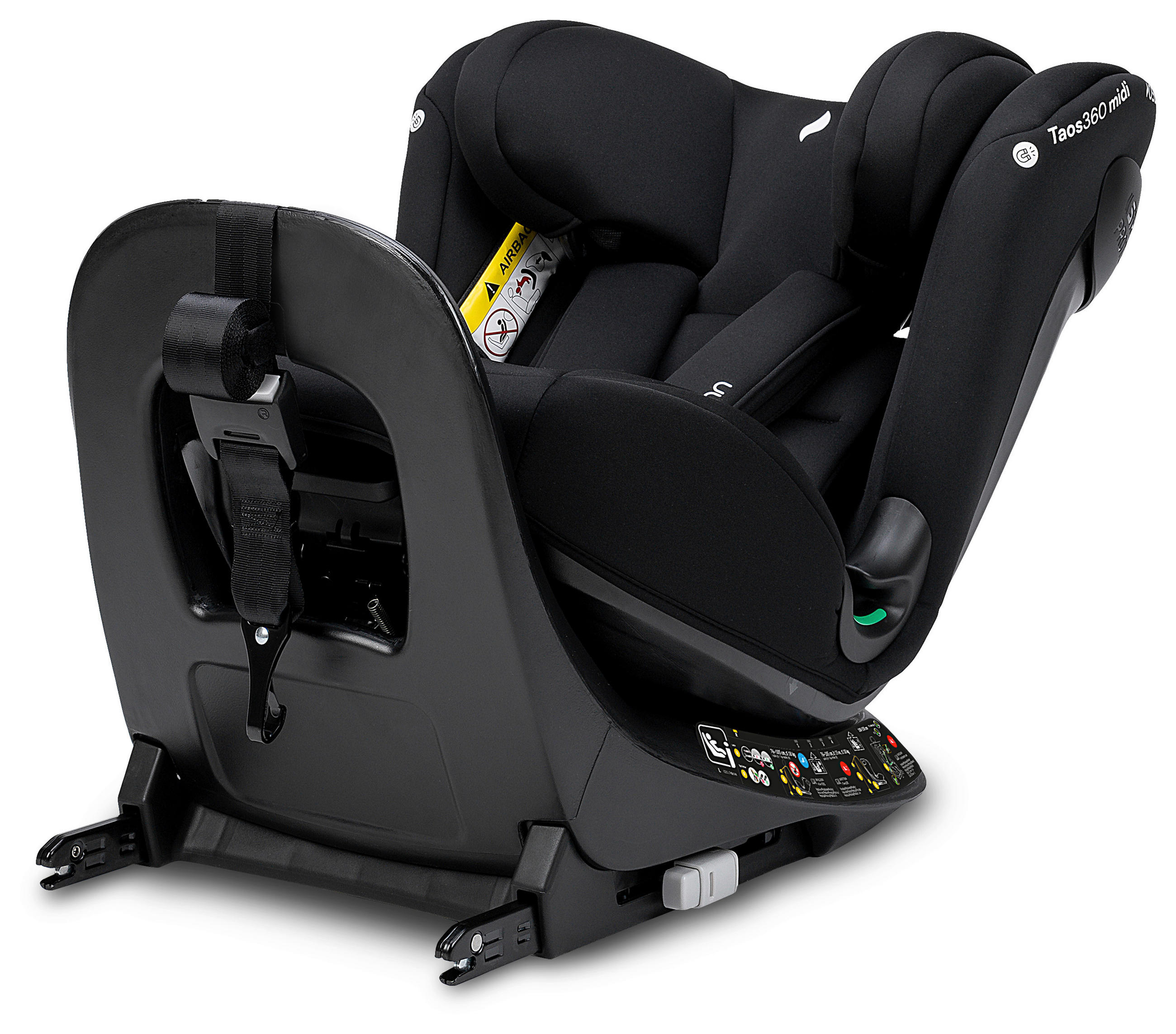 REBOARDER-KINDERSITZ Taos 360 midi  - Schwarz, Basics, Kunststoff (44/59,5/55cm) - Osann