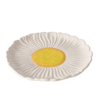 TELLER    - Gelb/Weiß, KONVENTIONELL, Keramik (22/2cm)