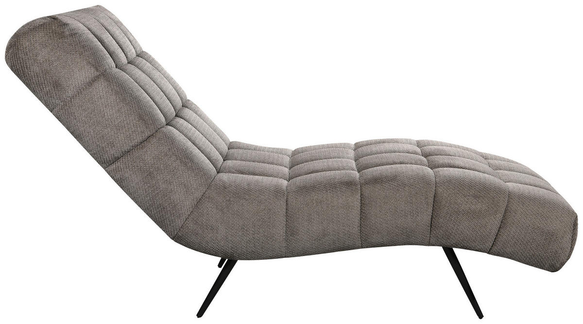RELAXLIEGE SERIO Chenille Grau  - Schwarz/Grau, Design, Textil/Metall (79/88/165cm) - MID.YOU