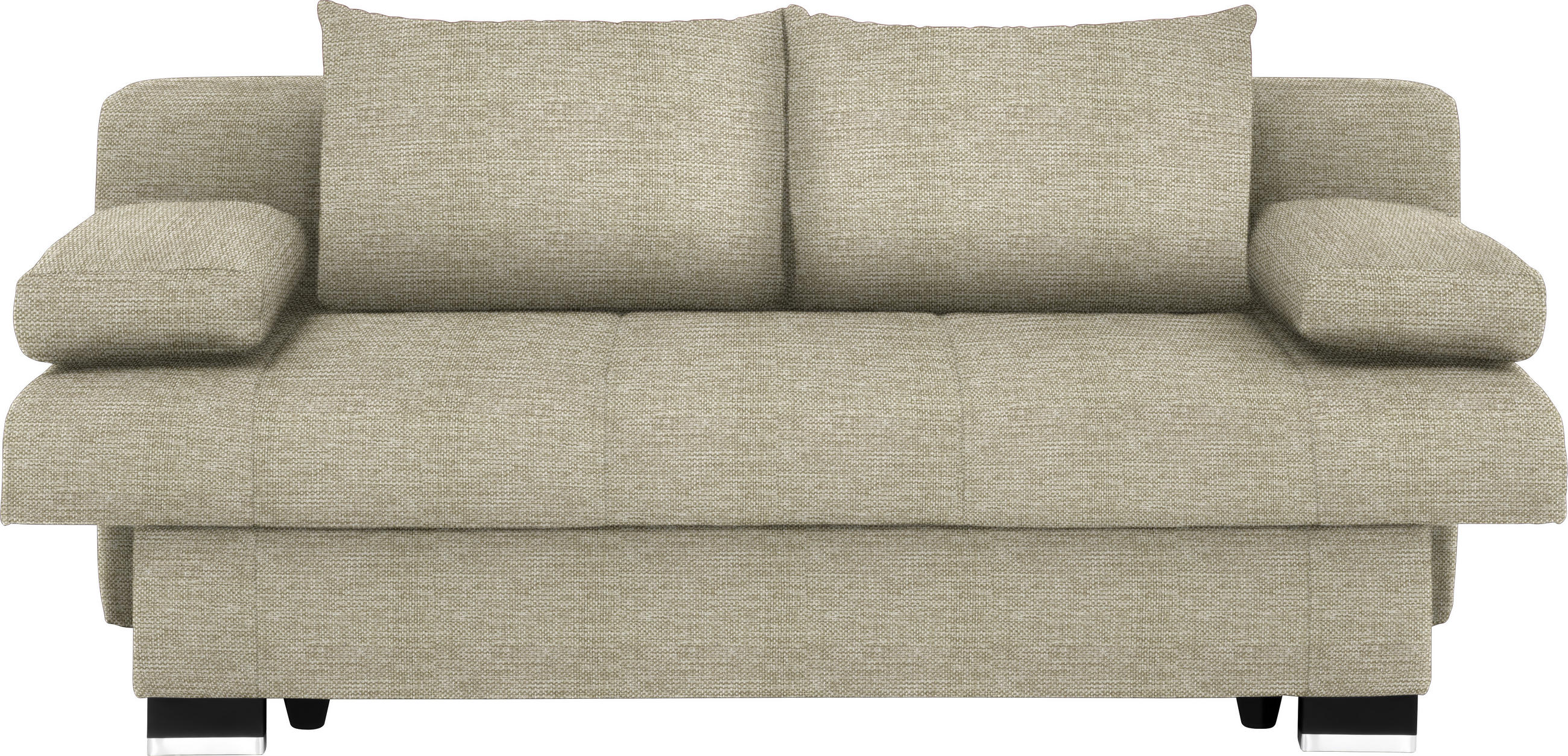 SCHLAFSOFA Beige  - Wengefarben/Beige, KONVENTIONELL, Holz/Textil (200/80/104cm) - Novel