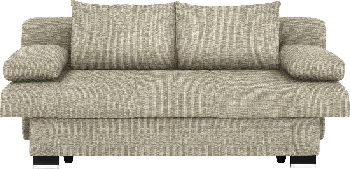 SCHLAFSOFA Beige  - Wengefarben/Beige, KONVENTIONELL, Holz/Textil (200/80/104cm) - Novel