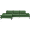 ECKSOFA in Webstoff Grün  - Schwarz/Grün, Design, Textil/Metall (179/301cm) - Chilliano