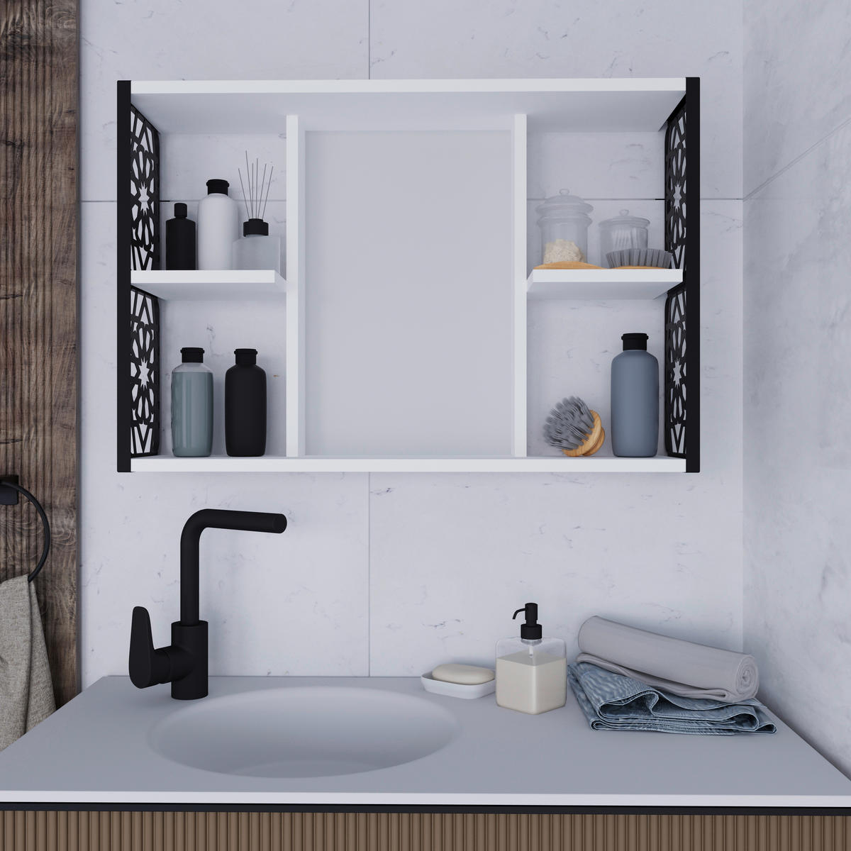 SPIEGELSCHRANK 82/46/19 cm  - MODERN, Holzwerkstoff (82/46/19cm) - MID.YOU