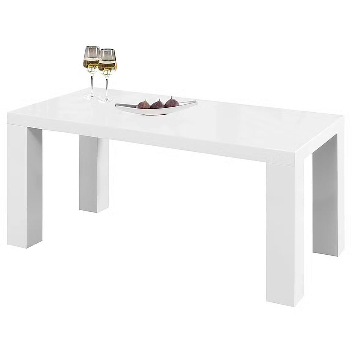 ESSTISCH Weiß Hochglanz rechteckig  ausziehbar, in verschiedenen Größen erhältlich  - Weiß Hochglanz, MODERN, Holzwerkstoff (120-240/80/76cm) - Livetastic