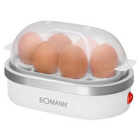 EIERKOCHER  - Silberfarben/Weiß, LIFESTYLE, Kunststoff (22.5/13/13cm) - Bomann