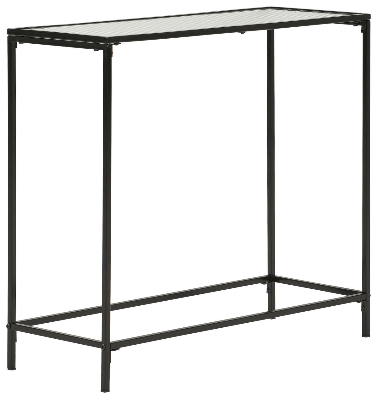 KONSOLENTISCH Schwarz  - Schwarz, Basics, Glas/Metall (80/30/70cm) - Xora