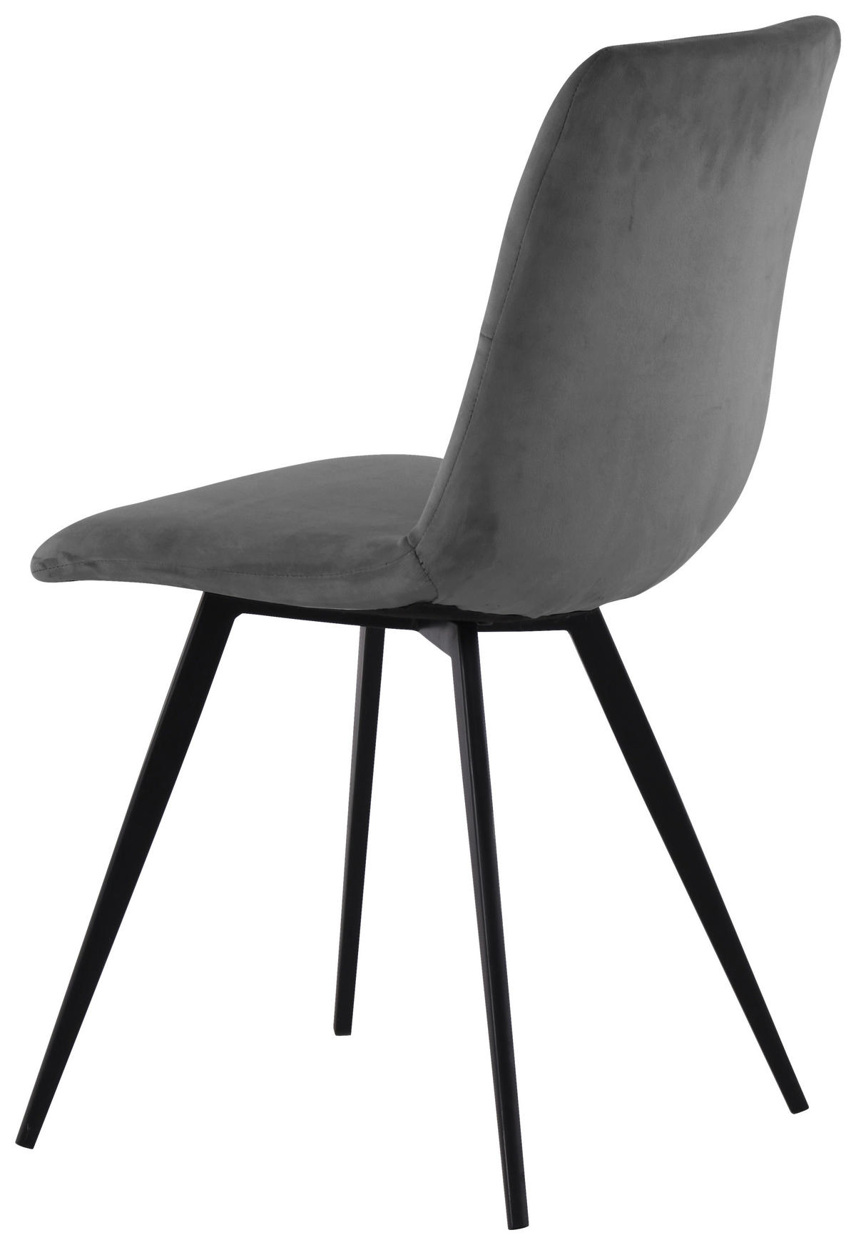 STOL, kovina, tekstil siva  - siva/črna, Design, kovina/tekstil (45/88/54,5cm) - Carryhome