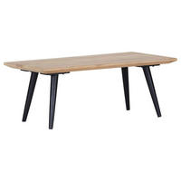COUCHTISCH Mangoholz massiv 60/46/65 cm Naturfarben, Schwarz  - Schwarz/Naturfarben, Trend, Holz/Metall (60/46/65cm) - Livetastic