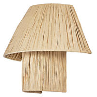 WANDLEUCHTE 28/14/23.8 cm   - Hellbraun, Natur, Naturmaterialien/Metall (28/14/23.8cm) - Osram