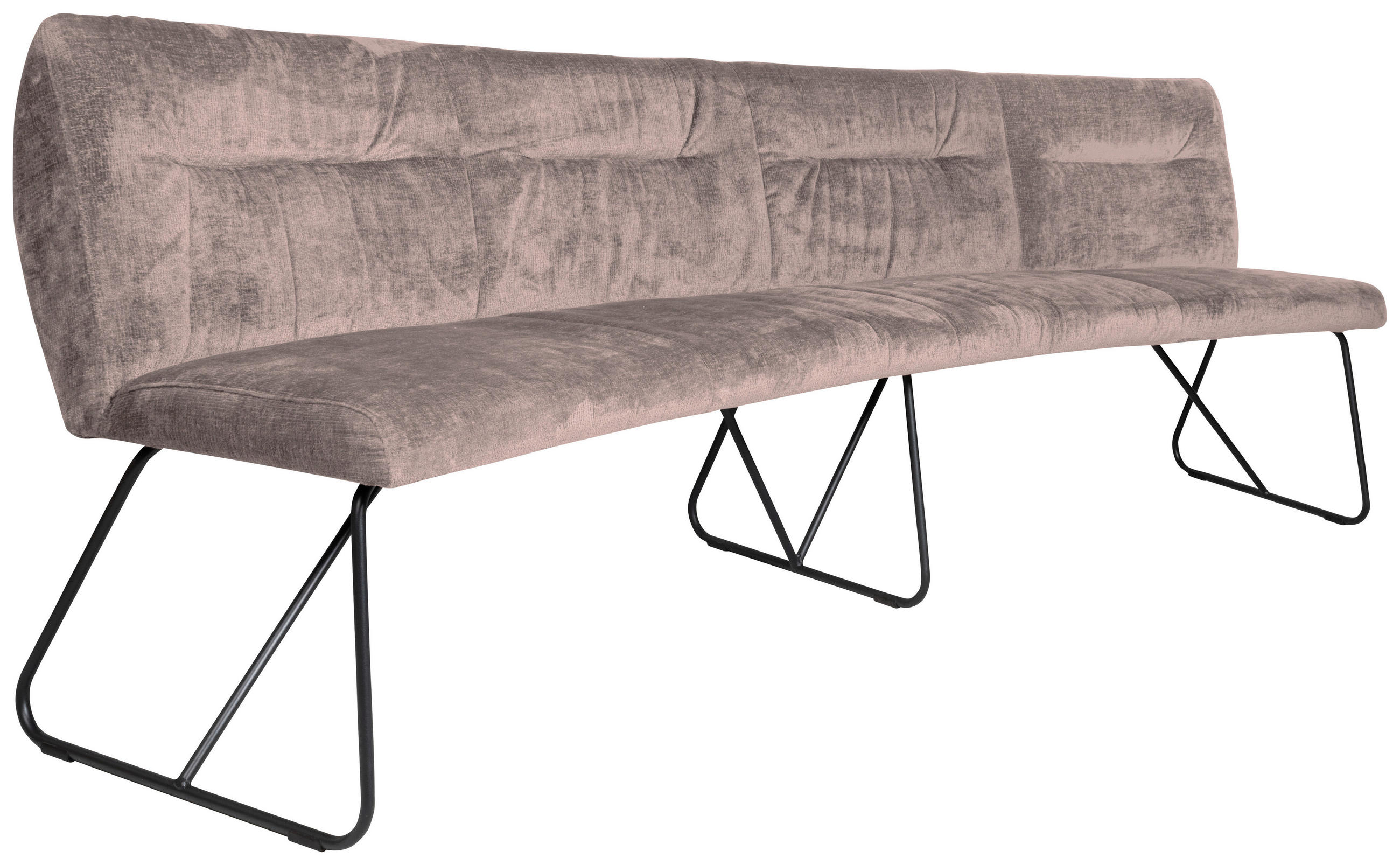 SITZBANK 212/88/81 cm Flachgewebe Graubraun Metall  - Anthrazit/Graubraun, Design, Textil/Metall (212/88/81cm) - Valnatura