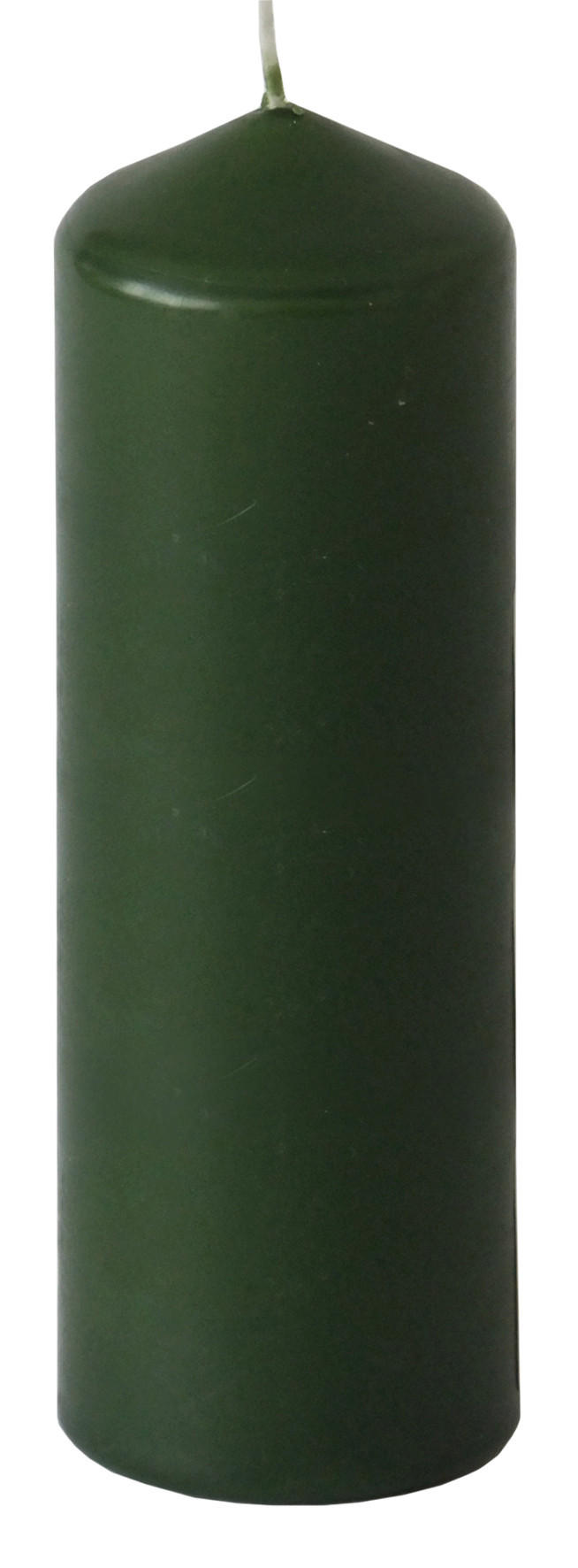 VÁLCOVÁ SVÍČKA - tmavě zelená, Konvenční (6,7/20cm) - Steinhart