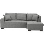 ECKSOFA in Webstoff Hellgrau  238/158 cm  - Hellgrau/Schwarz, Design, Kunststoff/Textil (238/158cm) - Xora