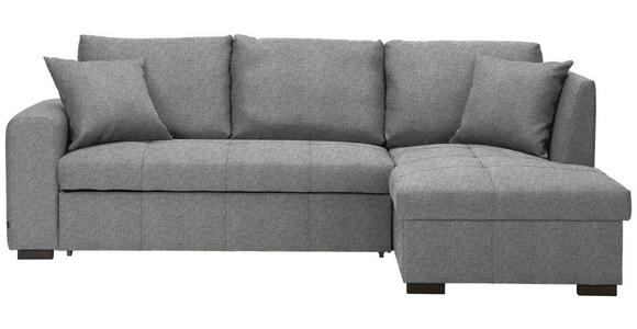 ECKSOFA inkl.Funktionen Hellgrau Webstoff  - Hellgrau/Schwarz, Design, Kunststoff/Textil (238/158cm) - Xora