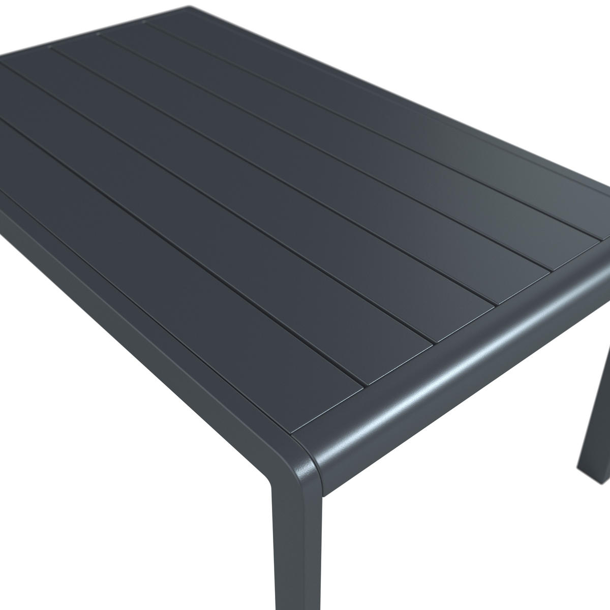 LOUNGEGARNITUR 4-teilig   Aluminium  - Dunkelgrau, MODERN, Textil/Metall - Luca Bessoni