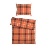 POSTELJNINA TERNET 140/200 cm flanela rjava, oranžna  - oranžna/rjava, Natur, tekstil (140/200cm) - Esposa
