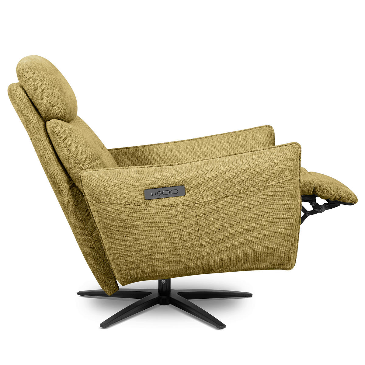 RELAXSESSEL in Textil Hellgrün  - Schwarz/Hellgrün, Design, Textil/Metall (77/107/88cm) - Livetastic