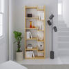 BÜCHERWAND  61/163/22 cm Weiss, Eichefarben  - Weiss/Eichefarben, Design, Holzwerkstoff (61/163/22cm) - Livetastic