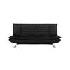 SCHLAFSOFA Lederlook Schwarz  - Chromfarben/Schwarz, Design, Textil/Metall (196/91/98cm) - MID.YOU