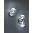 BADEZIMMER-WANDLEUCHTE - Chromfarben/Klar, Design, Kunststoff/Metall (22,0/9,0/12,5cm)