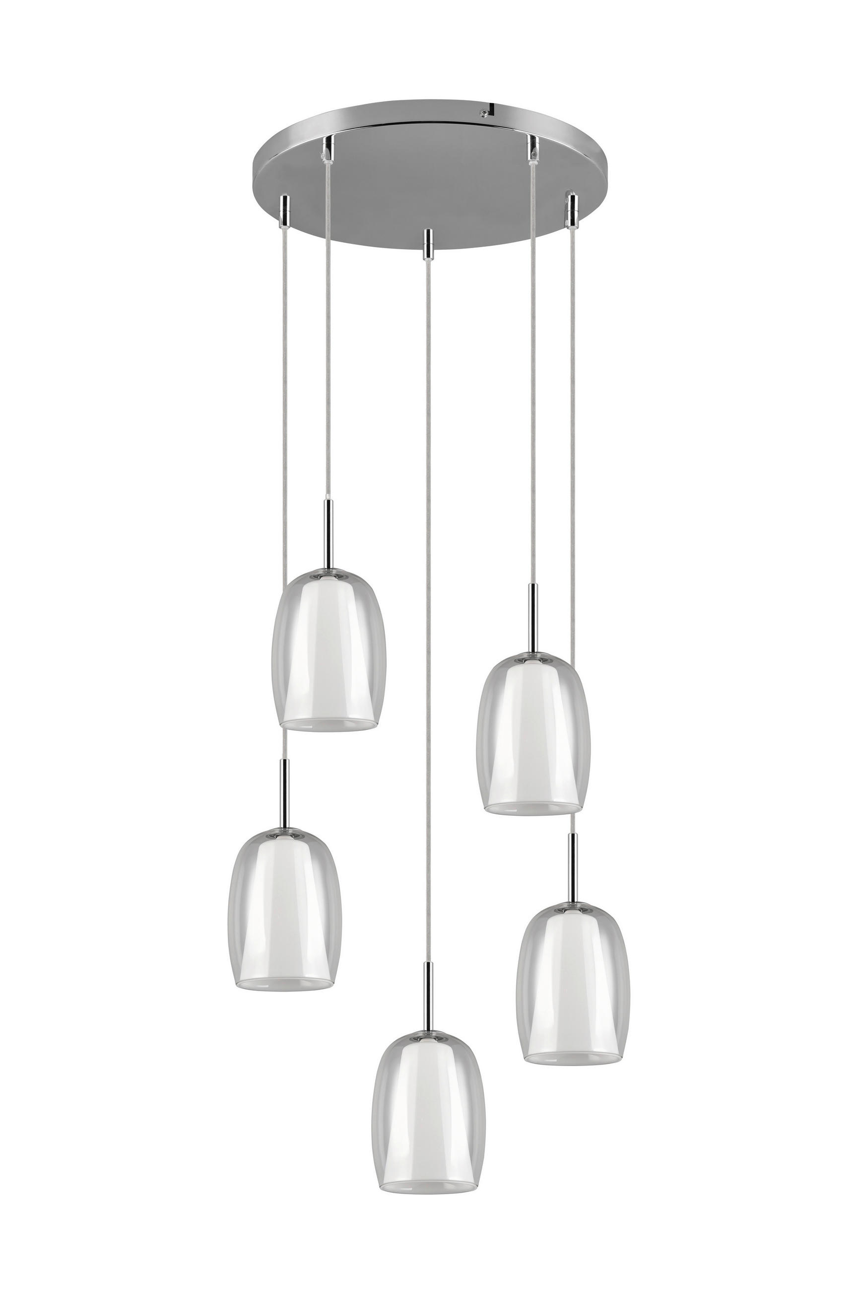 ZÁVĚSNÉ SVÍTIDLO, 48/150 cm  - průhledné/barvy chromu, Basics, kov/sklo (48/150cm)