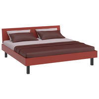 BETT 200/200 cm,  in Rot, Koralle  - Koralle/Rot, Design, Metall (200/200cm) - Xora