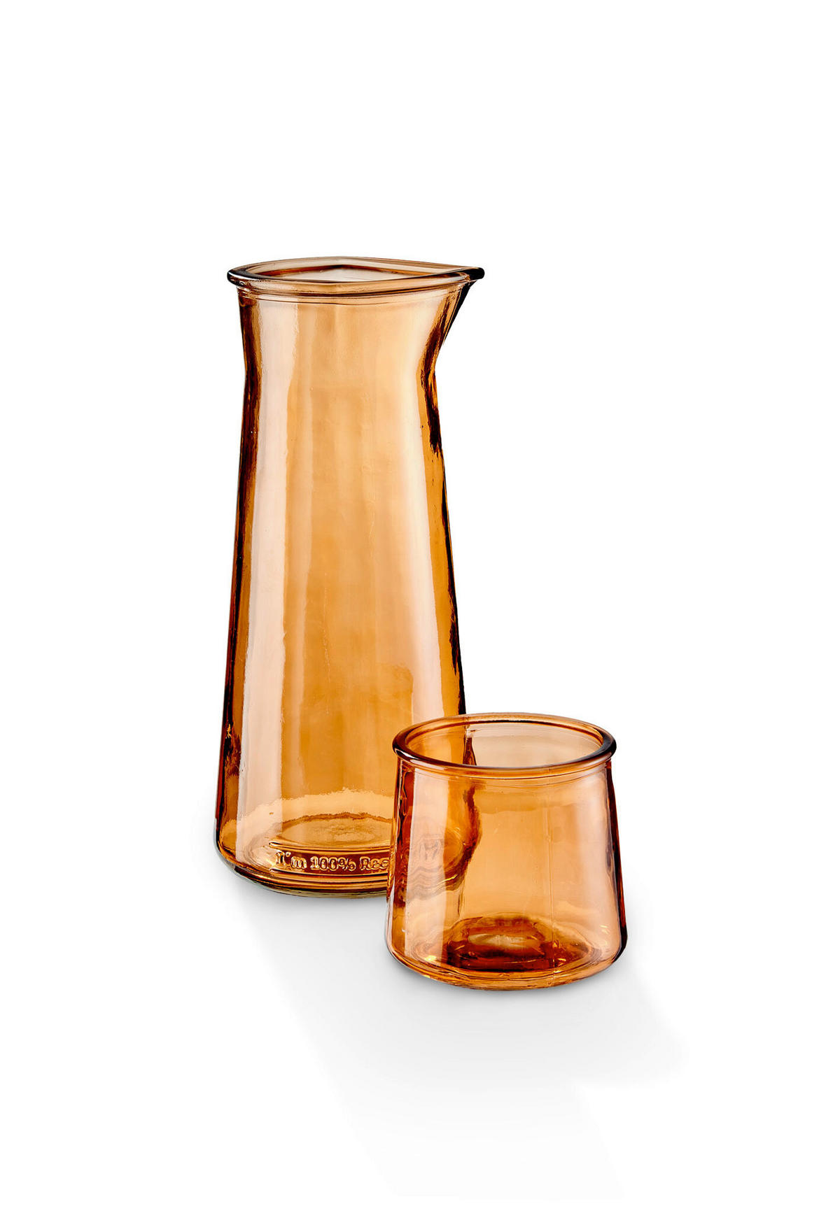 WASSERKARAFFE 1,165 l  KAZI  - Orange, Basics, Glas (10,5/23,5cm) - FYNCH-HATTON