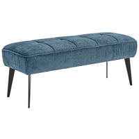 SITZBANK 133/54/47 cm Webstoff Petrol Metall  - Petrol/Schwarz, MODERN, Textil/Metall (133/54/47cm) - Welnova