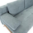 SCHLAFSOFA Flachgewebe Mintgrün Rückenkissen, Armlehnenkissen, Bettkasten, Schlaffunktion, Rücken echt, Liegefläche im Originalstoff  - Buchefarben/Mintgrün, KONVENTIONELL, Holz/Textil (204/75/100cm) - Carryhome