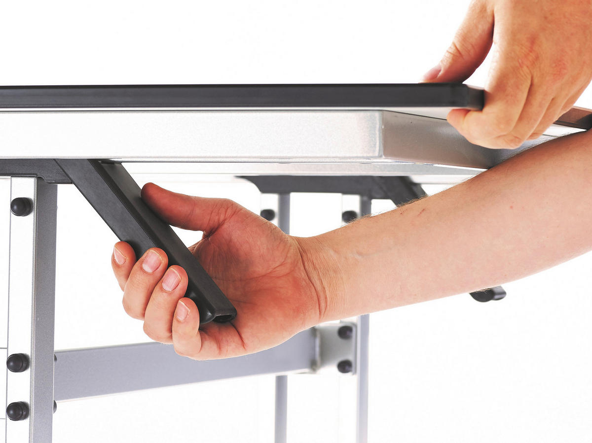 GARTENKLAPPTISCH 120/80/73 cm Metall, Holzwerkstoff rechteckig  - Grau, Basics, Holzwerkstoff/Metall (120/80/73cm) - Sieger