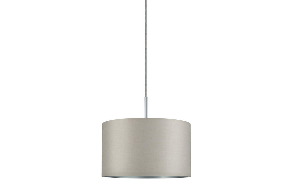 SCHIENENSYSTEM-LEUCHTENSCHIRM URail 25/15,2 cm   - Hellgrau, Design, Textil (25/15,2cm) - Paulmann