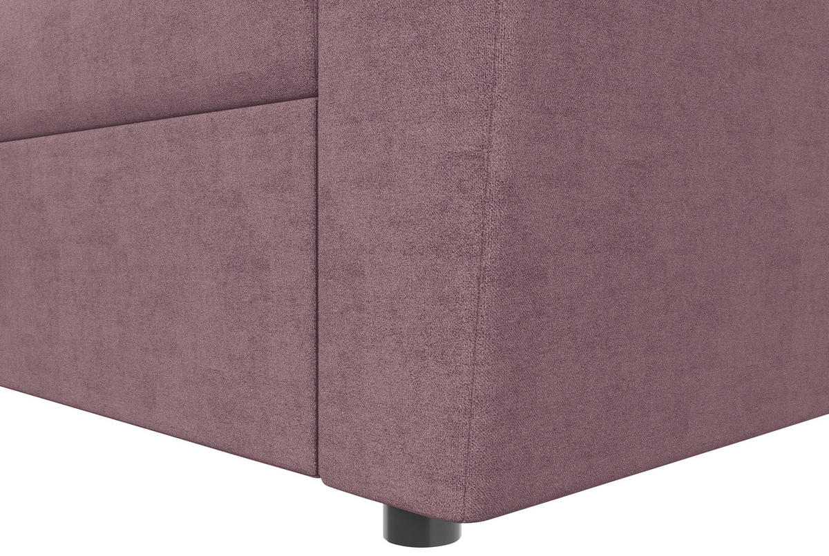 ECKSOFA TERMOLI in Jacquard Rosa  155/231 cm  - Schwarz/Rosa, Design, Kunststoff/Textil (155/231cm) - MID.YOU