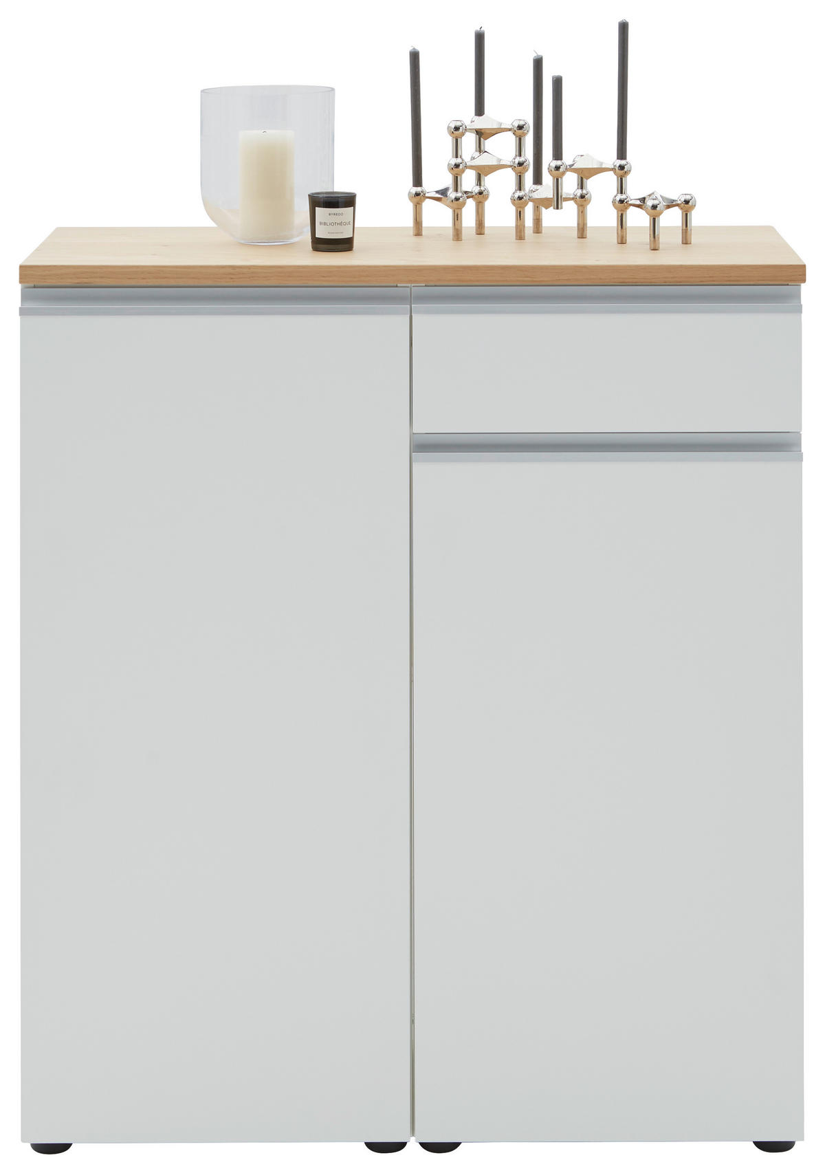KOMMODE  in 90/102/41 cm  - Eichefarben/Silberfarben, Design, Holz/Holzwerkstoff (90/102/41cm) - Dieter Knoll