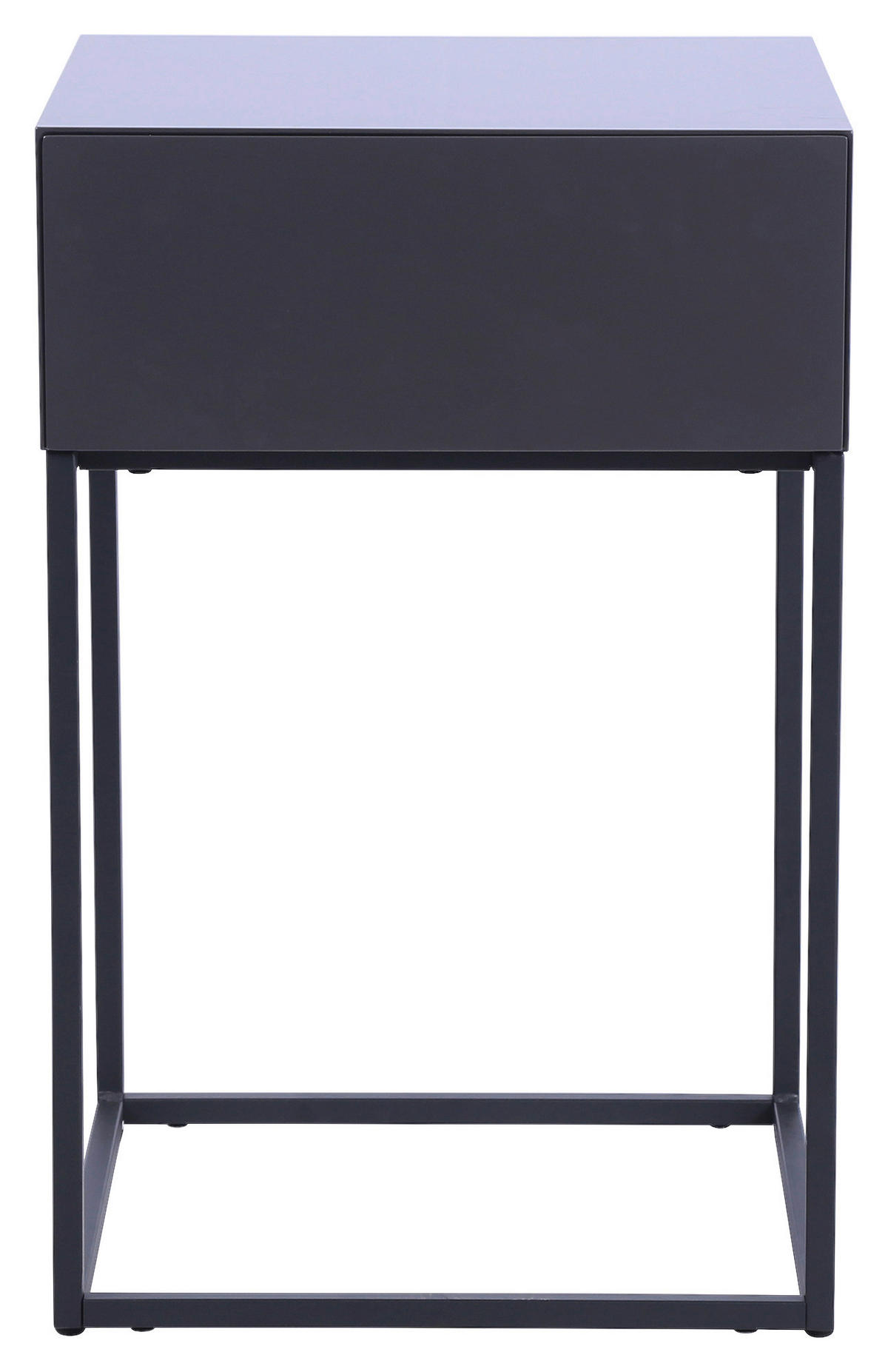 NACHTKÄSTCHEN 40/62/40 cm  in Anthrazit, Schwarz  - Anthrazit/Schwarz, Basics, Holzwerkstoff/Metall (40/62/40cm) - Xora