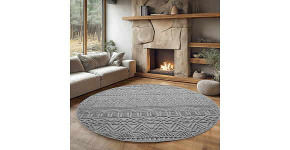 FLACHWEBETEPPICH 160 cm HELIX Silberfarben  - Silberfarben, Basics, Kunststoff/Textil (160cm) - Novel