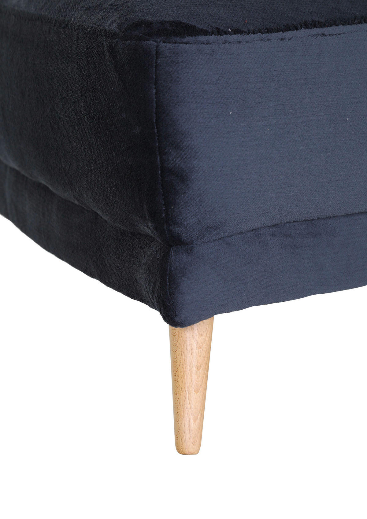 HOCKER Flachgewebe Dunkelgrau  - Dunkelgrau/Naturfarben, KONVENTIONELL, Textil (130/46/110cm) - Livetastic