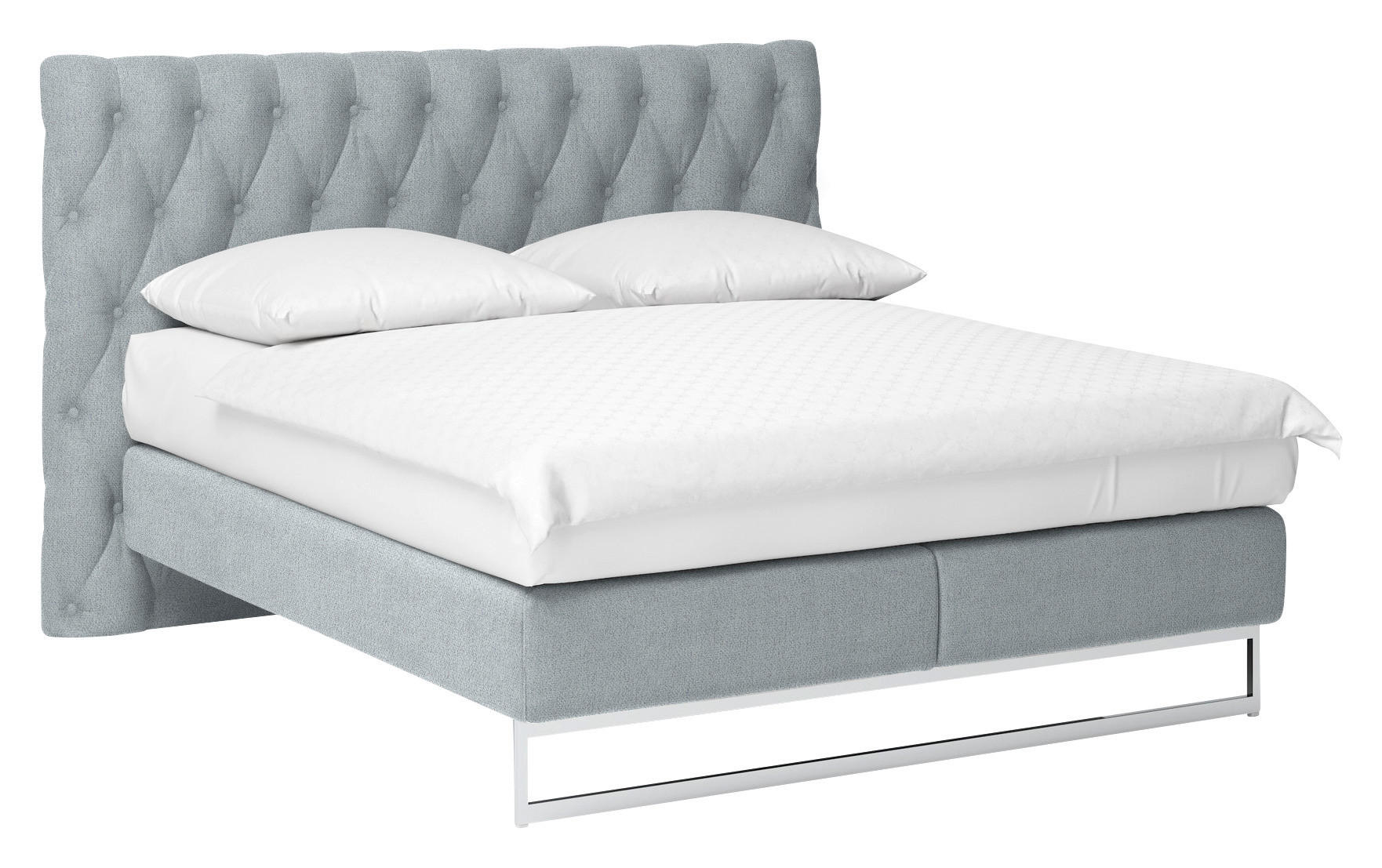 BOXSPRINGBETT 200/200 cm  in Mintgrün  - Chromfarben/Mintgrün, KONVENTIONELL, Textil/Metall (200/200cm) - Joop!